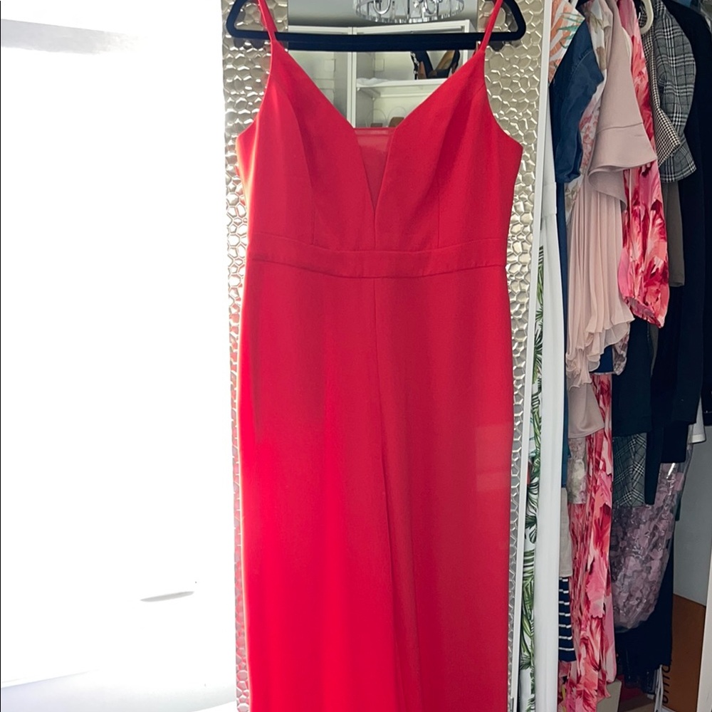 BCBGMaxAzria Bold Scarlet Jumpsuit